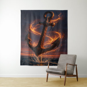 Tenture Ancre Rustique Fougueuse – Art Mural Fantastique M
