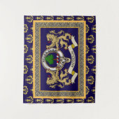 Tenture Anderson Clan Badge Personalized Blue (Devant)