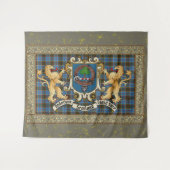 Tenture Anderson Clan Badge & Tartan avec Lions (Devant (Horizontal))