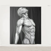 Tenture Android Anatomy: Cyborg Wall Tapestry (Devant)