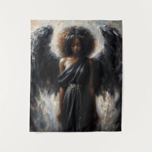 Tenture Ange africain aux ailes noires (Devant)