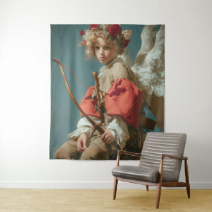 Tenture Ange Cupidon Vintage