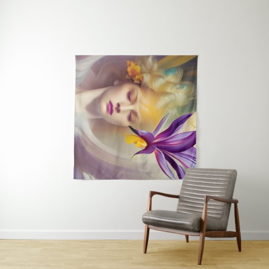 Tenture Angel avec orchidée (En situation (horizontale))