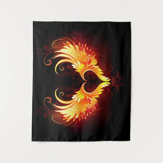 Tenture Angel Fire Heart with Wings (Devant)