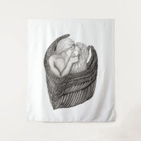Angels Kissing, noir et blanc Design