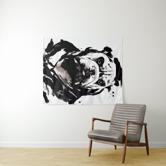 Tenture Anglais Bulldog Wild Nature Free Spirit Art Brush (En situation (horizontale))