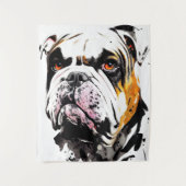 Tenture Anglais Bulldog Wild Nature Free Spirit Art Brush (Devant)