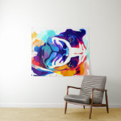 Tenture Anglais Chien Chien Wild Nature Peinture animale (En situation (horizontale))