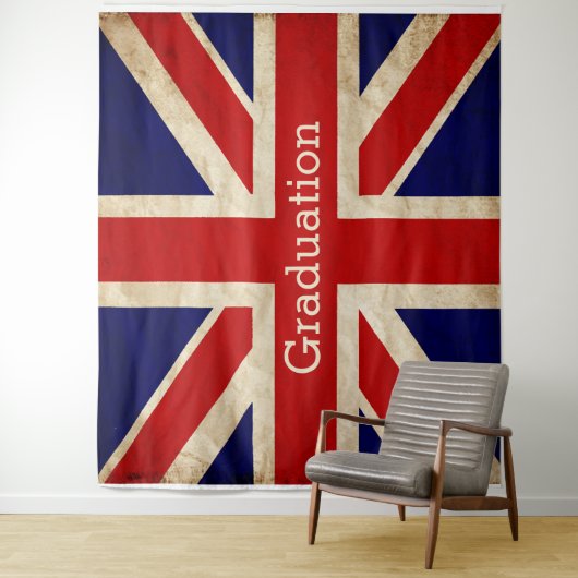 Tenture ANGLAIS Drapeau de l'Angleterre PATIENTE (En situation)