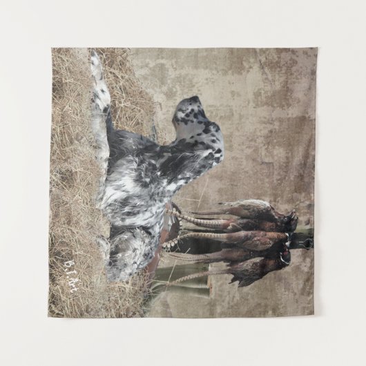 Tenture Anglais Setter, Chasse de faisan (Devant (Horizontal))