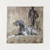 Tenture Anglais Setter, Chasse de faisan (Devant)