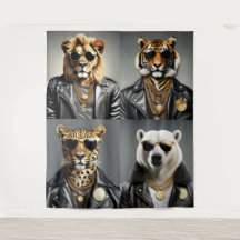Animal cool Avec Lunettes De Soleil Et Veste En Cu