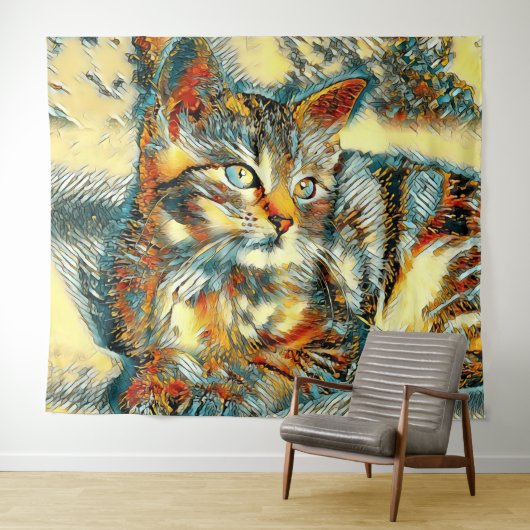Tenture AnimalArt_Cat_015 (En situation (horizontale))