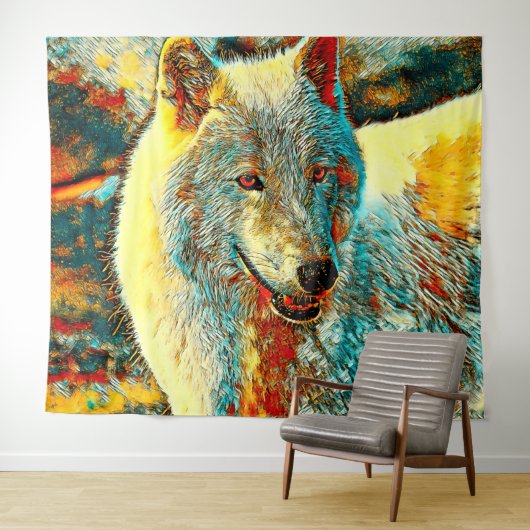 Tenture AnimalArt_Wolf_009 (En situation (horizontale))