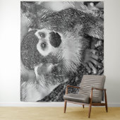 Tenture AnimalArtBW_Monkey_002 (En situation)