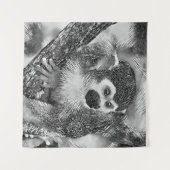 Tenture AnimalArtBW_Monkey_002 (Devant (Horizontal))