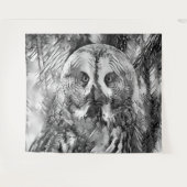 Tenture AnimalArtBW_Owl_001 (Devant (Horizontal))