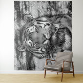 Tenture AnimalArtBW_Tiger_004 (En situation)