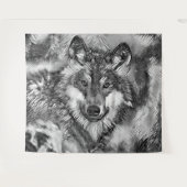 Tenture AnimalArtBW_Wolf_001 (Devant (Horizontal))