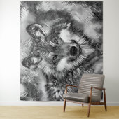 Tenture AnimalArtBW_Wolf_001 (En situation)