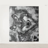 Tenture AnimalArtBW_Wolf_001 (Devant)