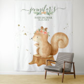 Tenture Animals Squirrel Family wildlife baby backdrop (En situation)