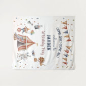 Tenture Animaux amusants Cirque Parade Anniversaire de enf (Devant (Horizontal))