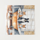 Tenture Animaux amusants dans le bain (Devant (Horizontal))