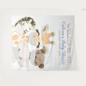 Tenture Animaux Avec Masque Boy Baby shower XL Arrière-Pla (Devant (Horizontal))