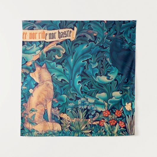 Tenture Animaux dans la forêt, William Morris Tapestry (Devant (Horizontal))