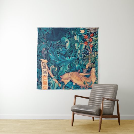 Tenture Animaux dans la forêt, William Morris Tapestry (En situation)