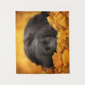 Tenture Animaux de bébés cutest | Chiot noir espagnol (Devant)