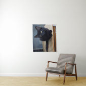 Tenture Animaux de bébés cutest | Portrait d'un chat noir (En situation)