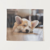 Tenture Animaux de bébés cutest | Sleepy Corgi (Devant (Horizontal))