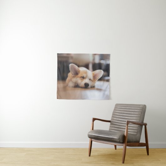 Tenture Animaux de bébés cutest | Sleepy Corgi (En situation (horizontale))