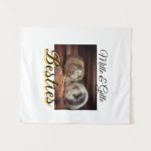 Tenture Animaux de compagnie amis besties ajouter nom anim (Devant (Horizontal))