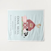 Tenture Animaux de la ferme Bienvenue garçon anniversaire  (Devant (Horizontal))