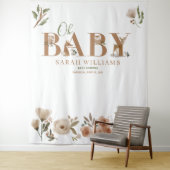 Tenture Animaux de la forêt Boho Marron Oh Baby Shower Pho (En situation)