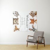 Tenture Animaux de la forêt et des bois Voyage Baby Shower (En situation (horizontale))