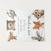 Tenture Animaux de la forêt et des bois Voyage Baby Shower (Devant (Horizontal))