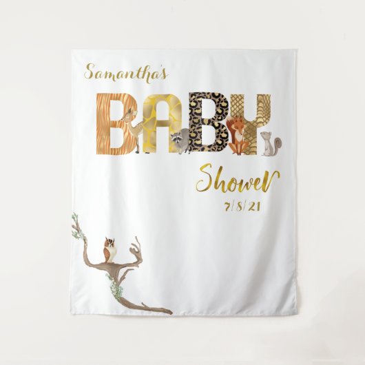 Tenture Animaux de la Forêt Fond de Photographie Imprimé O (Devant)