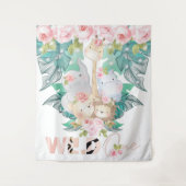 Tenture Animaux de la Jungle Premier Anniversaire Sauvage (Devant)