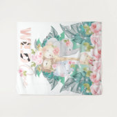 Tenture Animaux de la Jungle Premier Anniversaire Wild One (Devant (Horizontal))