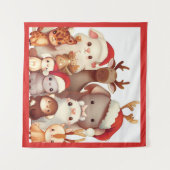 Tenture Animaux de Noël 3 (Devant (Horizontal))
