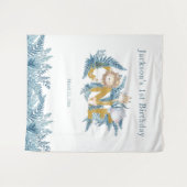 Tenture Animaux de Safari Exotiques Garçon Premier Anniver (Devant (Horizontal))