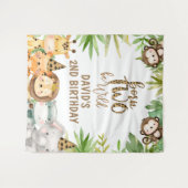 Tenture Animaux de Safari pour Garçons Deux Anniversaire S (Devant (Horizontal))