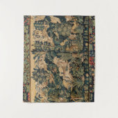 Tenture ANIMAUX D'IMAGINAIRE, CHEVAUX, BOIS Bleu Vert Flor (Devant)