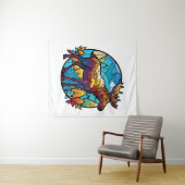 Tenture Animaux d'orignal Portrait Vitrail Faune Libre (En situation (horizontale))