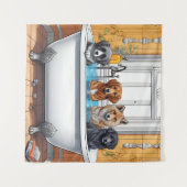 Tenture Animaux drôles dans le bain (Devant (Horizontal))