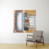 Tenture Animaux drôles dans le bain (En situation (horizontale))